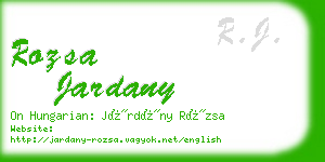 rozsa jardany business card
